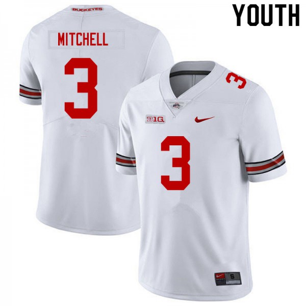 Ohio State Buckeyes #3 Teradja Mitchell Youth NCAA Jersey White
